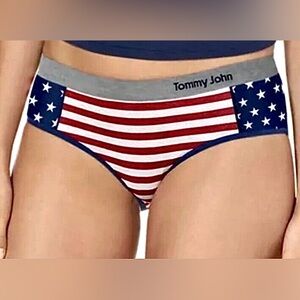 Tommy John - Cool Cotton | American Flag Striped Cheeky Panties - NWT | Sz Small